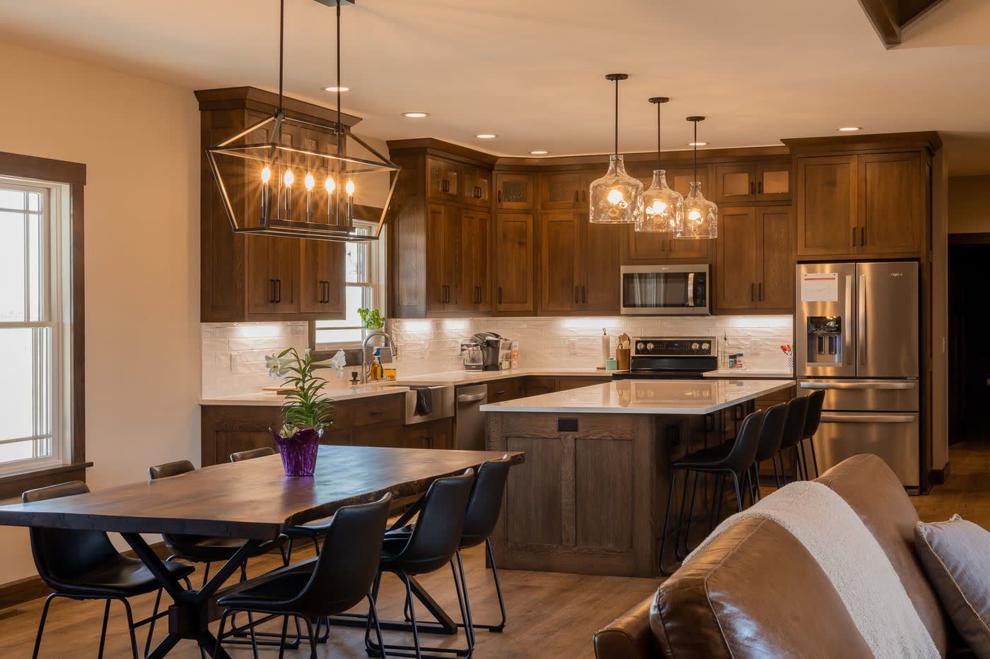 Custom kitchen and dining interior