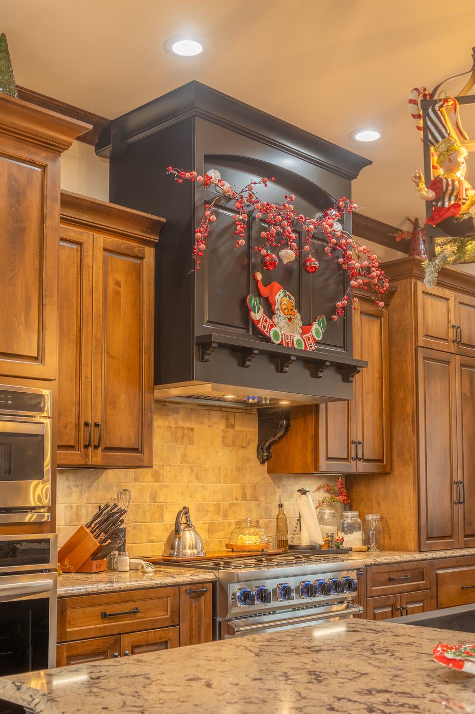 Custom kitchen with wood cabinetry