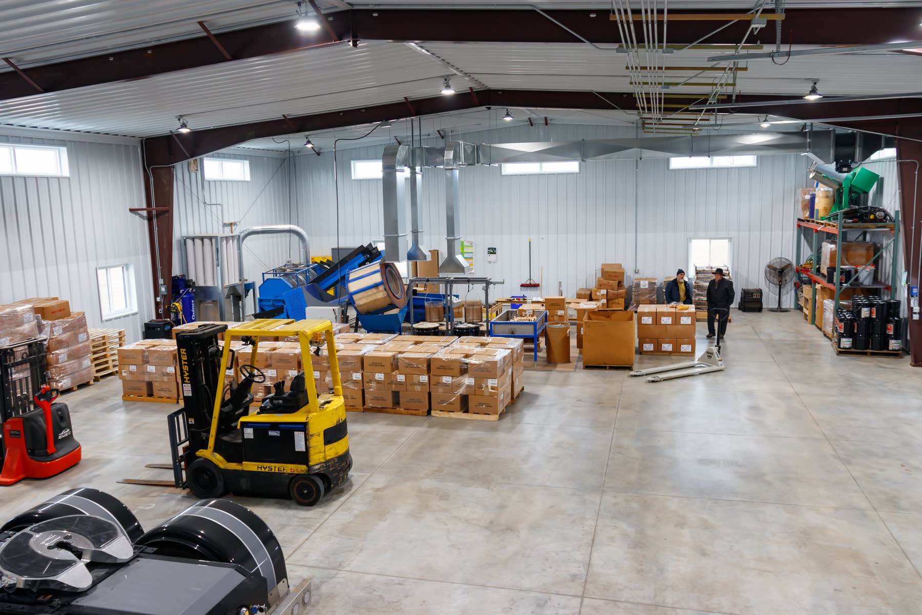 Interior of a warehouse and manufacturing facility