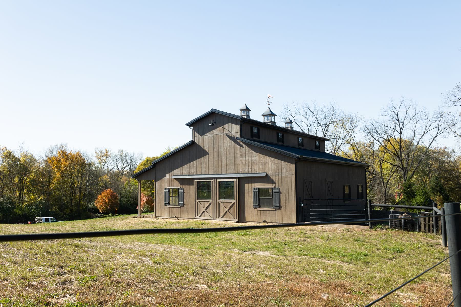 Finished exterior of the Ashland County equestrian barn